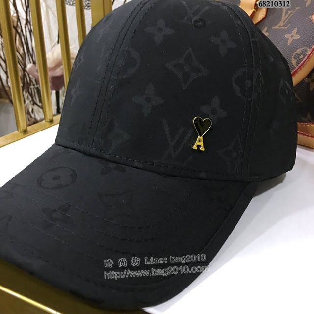 LV男女同款帽子 路易威登絲綿愛心經典印花鴨舌帽棒球帽  mm1397